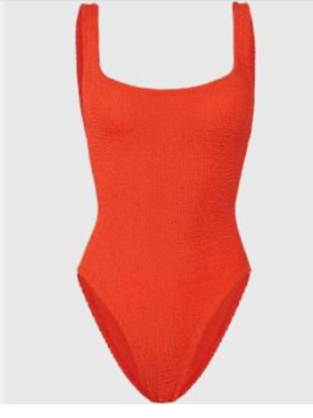 Hunza G Square Neck Tank in Metallic Tangerine